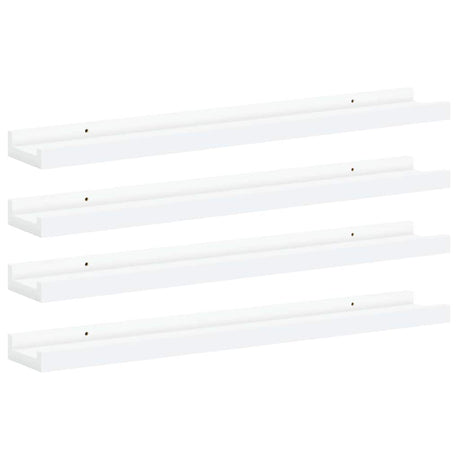 Vidaxl wandschappen 4 st 60x9x3 cm wit
