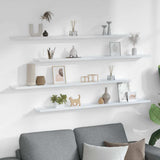 Vidaxl wandschappen 4 st 115x9x3 cm wit