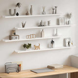Vidaxl wandschappen 4 st 115x9x3 cm wit