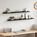 Vidaxl wandschappen 2 st 100x9x3 cm zwart