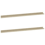 Vidaxl wandschappen 2 st 115x9x3 cm sonoma eikenkleurig