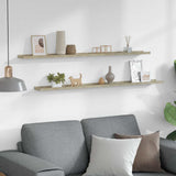 Vidaxl wandschappen 2 st 115x9x3 cm sonoma eikenkleurig