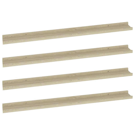 Vidaxl wandschappen 4 st 100x9x3 cm sonoma eikenkleurig