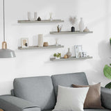 Vidaxl wandschappen 4 st 60x9x3 cm betongrijs