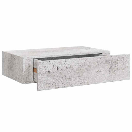 Vidaxl wandschap met lade 40x23,5x10 cm mdf betongrijs