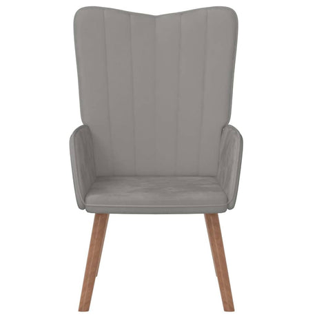 Vidaxl relaxstoel fluweel lichtgrijs