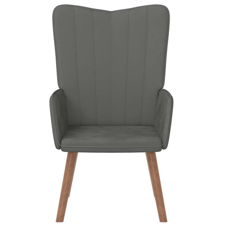 Vidaxl relaxstoel fluweel donkergrijs