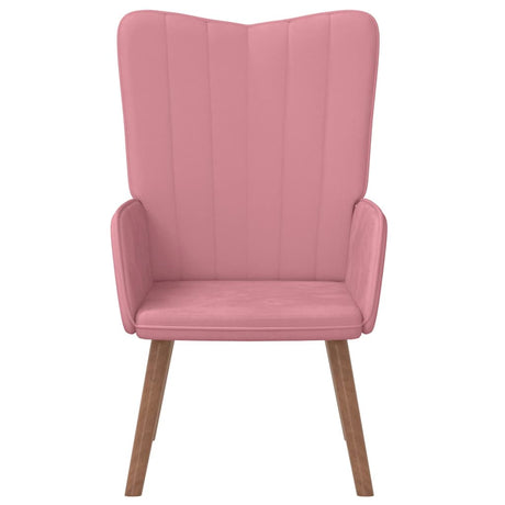 Vidaxl relaxstoel fluweel roze