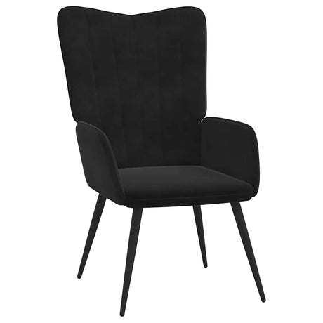 Vidaxl relaxstoel fluweel zwart