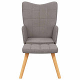 Vidaxl relaxstoel met voetenbank stof taupe