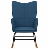Vidaxl schommelstoel stof blauw