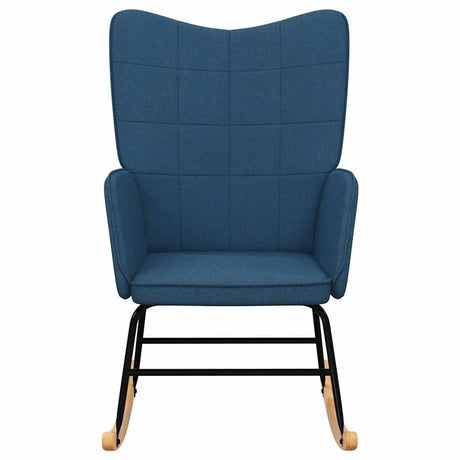 Vidaxl schommelstoel stof blauw