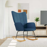 Vidaxl schommelstoel stof blauw