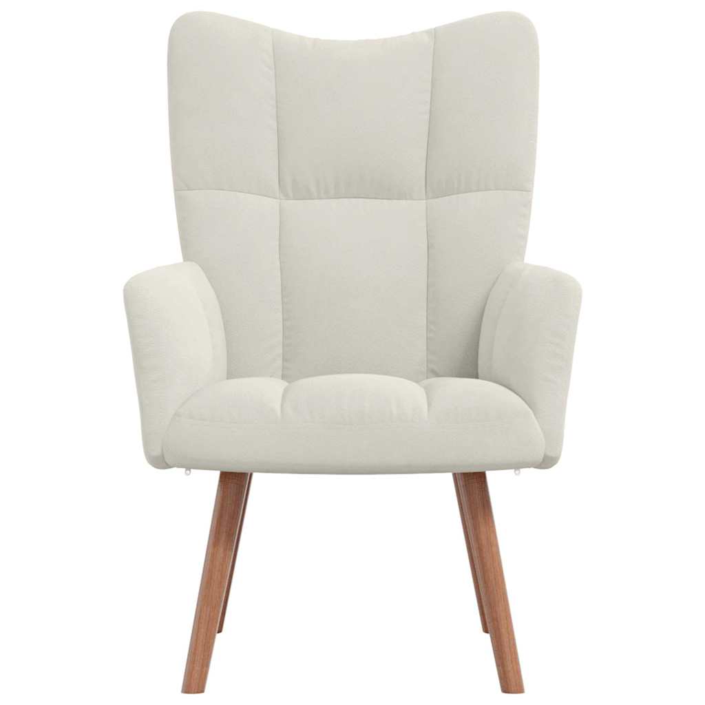 Vidaxl relaxstoel fluweel crèmewit