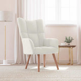 Vidaxl relaxstoel fluweel crèmewit