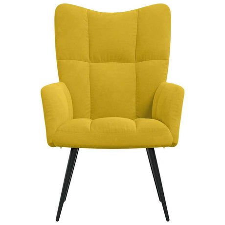 Vidaxl relaxstoel fluweel mosterdgeel