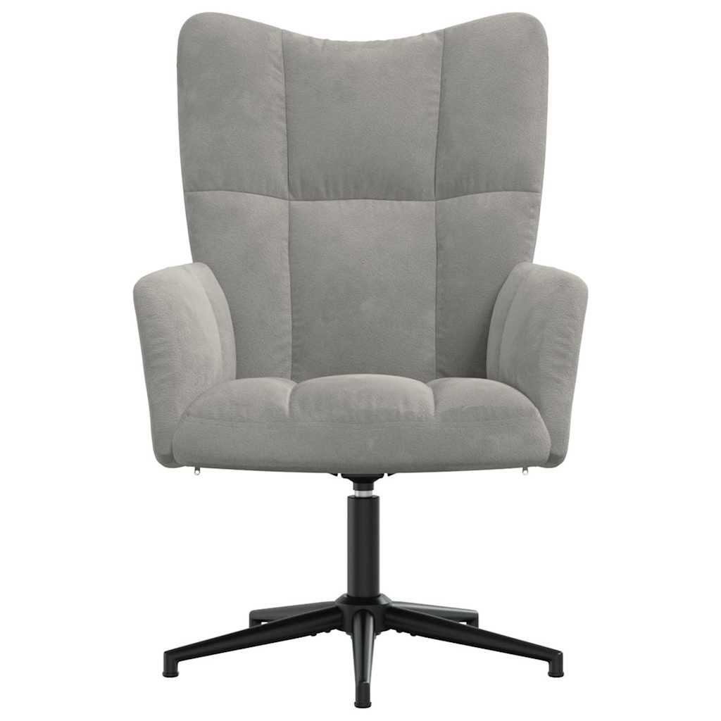 Vidaxl relaxstoel fluweel lichtgrijs