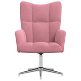Vidaxl relaxstoel fluweel roze