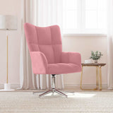 Vidaxl relaxstoel fluweel roze