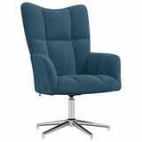 Vidaxl relaxstoel fluweel blauw