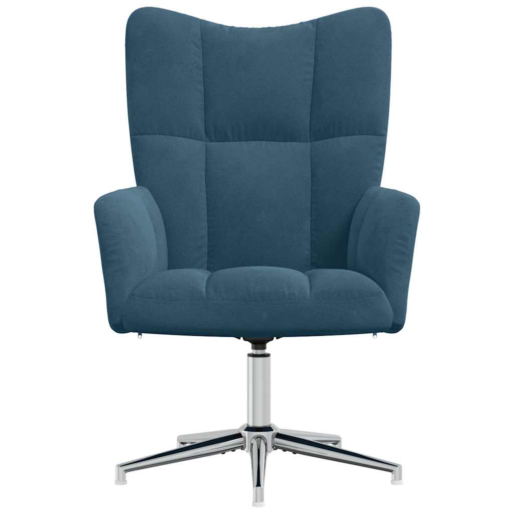 Vidaxl relaxstoel fluweel blauw