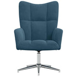 Vidaxl relaxstoel fluweel blauw