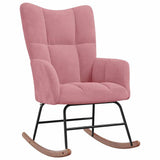 Vidaxl schommelstoel fluweel roze