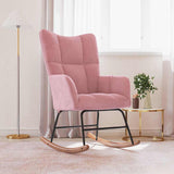 Vidaxl schommelstoel fluweel roze