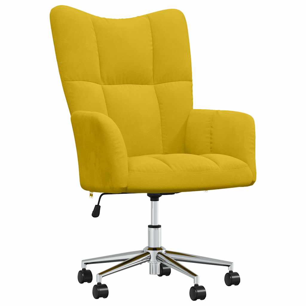Vidaxl relaxstoel fluweel mosterdgeel