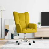 Vidaxl relaxstoel fluweel mosterdgeel
