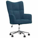 Vidaxl relaxstoel fluweel blauw