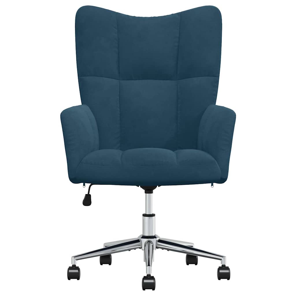 Vidaxl relaxstoel fluweel blauw