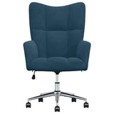 Vidaxl relaxstoel fluweel blauw