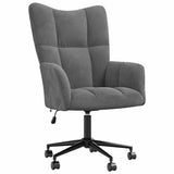 Vidaxl relaxstoel fluweel donkergrijs