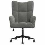 Vidaxl relaxstoel fluweel donkergrijs