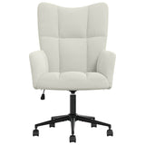 Vidaxl relaxstoel fluweel crèmewit