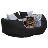 VIDAXL Dog -Kissen reversibel und waschbar 65 x 50 x 20 cm grau und schwarz