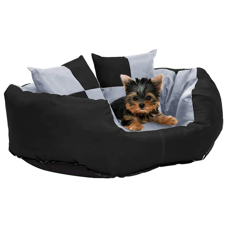 Vidaxx wendbares und waschbares Hundekissen 65x50x20 cm grau und schwarz