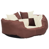 Vidaxl Dog Cushion reversibile e lavabile 65x50x20 cm marrone e crema