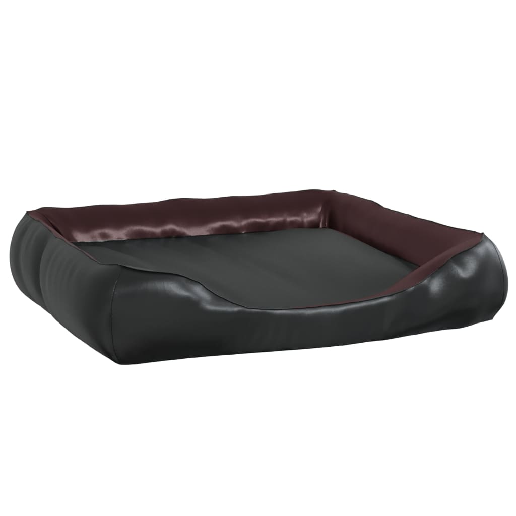 Vidaxl dog basket 80x68x23 cm artificial leather black and brown