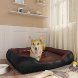 Vidaxl dog basket 80x68x23 cm artificial leather black and brown