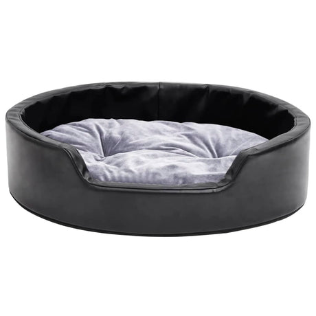 Vidaxl Hundekorb 69x59x19 cm Plüsch und künstliches Lederschwarz und Grau