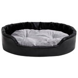 Vidaxl Dog Basket Dog 90x79x20 cm Plush e in pelle artificiale Nero e Grigio