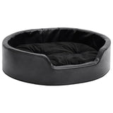 Vidaxl Dog Basket 69x59x19 cm en peluche et en cuir artificiel noir