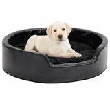 Vidaxl Hundkorb 69x59x19 cm Plüsch und künstliches Leder schwarz