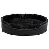 Vidaxl Canasta de perros 90x79x20 cm peluche y cuero artificial negro