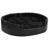 Vidaxl Hundekorb 99x89x21 cm Plüsch und künstliches Leder schwarz