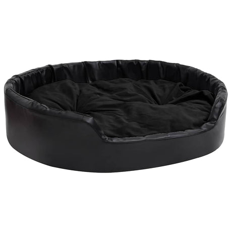 Vidaxl Hundekorb 99x89x21 cm Plüsch und künstliches Leder schwarz