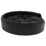 Vidaxl Hond Basket 99x89x21 cm Plush a kënschtlech Lieder schwaarz