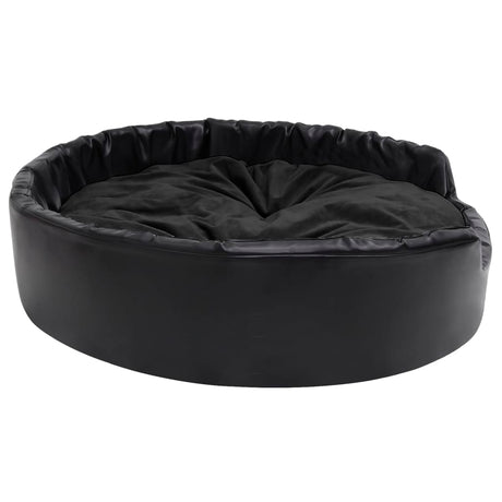 Vidaxl Hundekorb 99x89x21 cm Plüsch und künstliches Leder schwarz